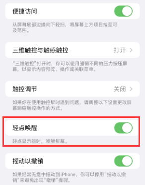 和顺苹果授权维修站分享iPhone轻点无法唤醒怎么办 