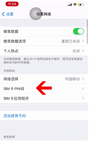 和顺苹果14维修网分享如何给iPhone14的SIM卡设置密码 