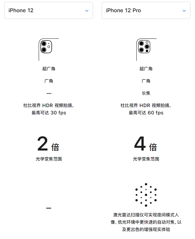 和顺苹果手机维修分享苹果 iPhone 12 与 iPhone 12 Pro 选哪款 